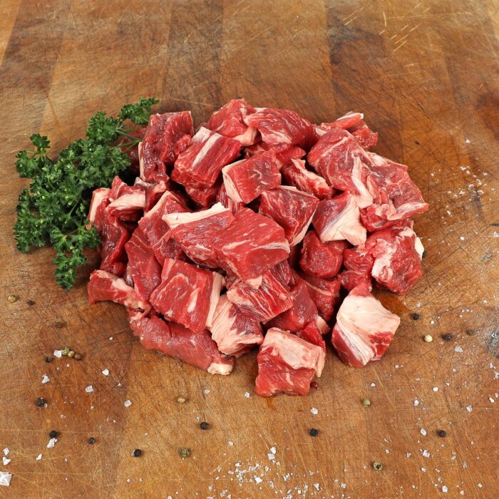 Stewing beef steak diced 500g . - Tidjara Halal Meat Delivery To Your